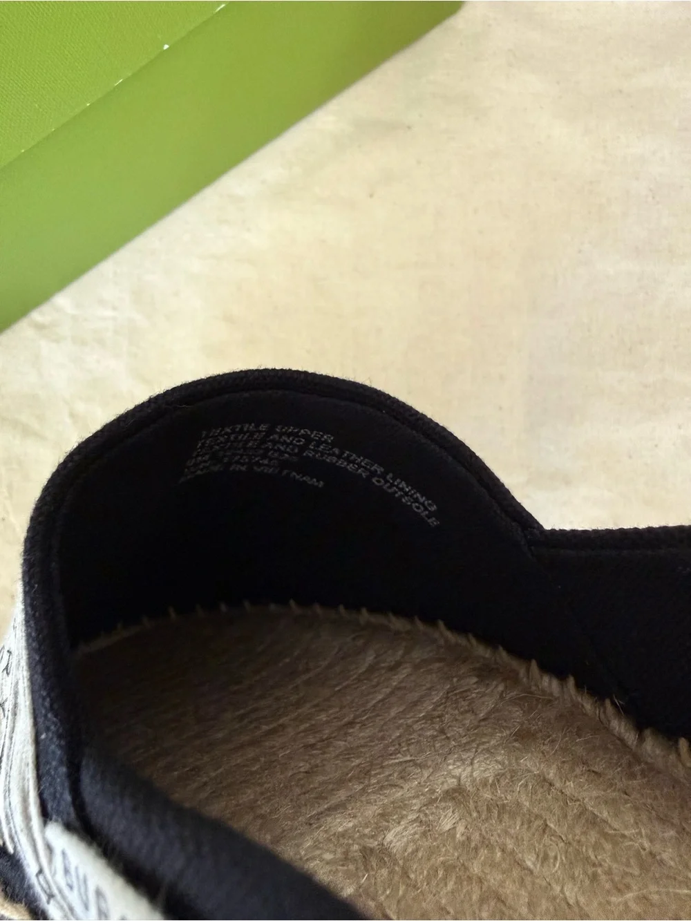 New TORY BURCH RIBBON ESPADRILLE OLONA IT - CANVAS Black/NEW CREAM